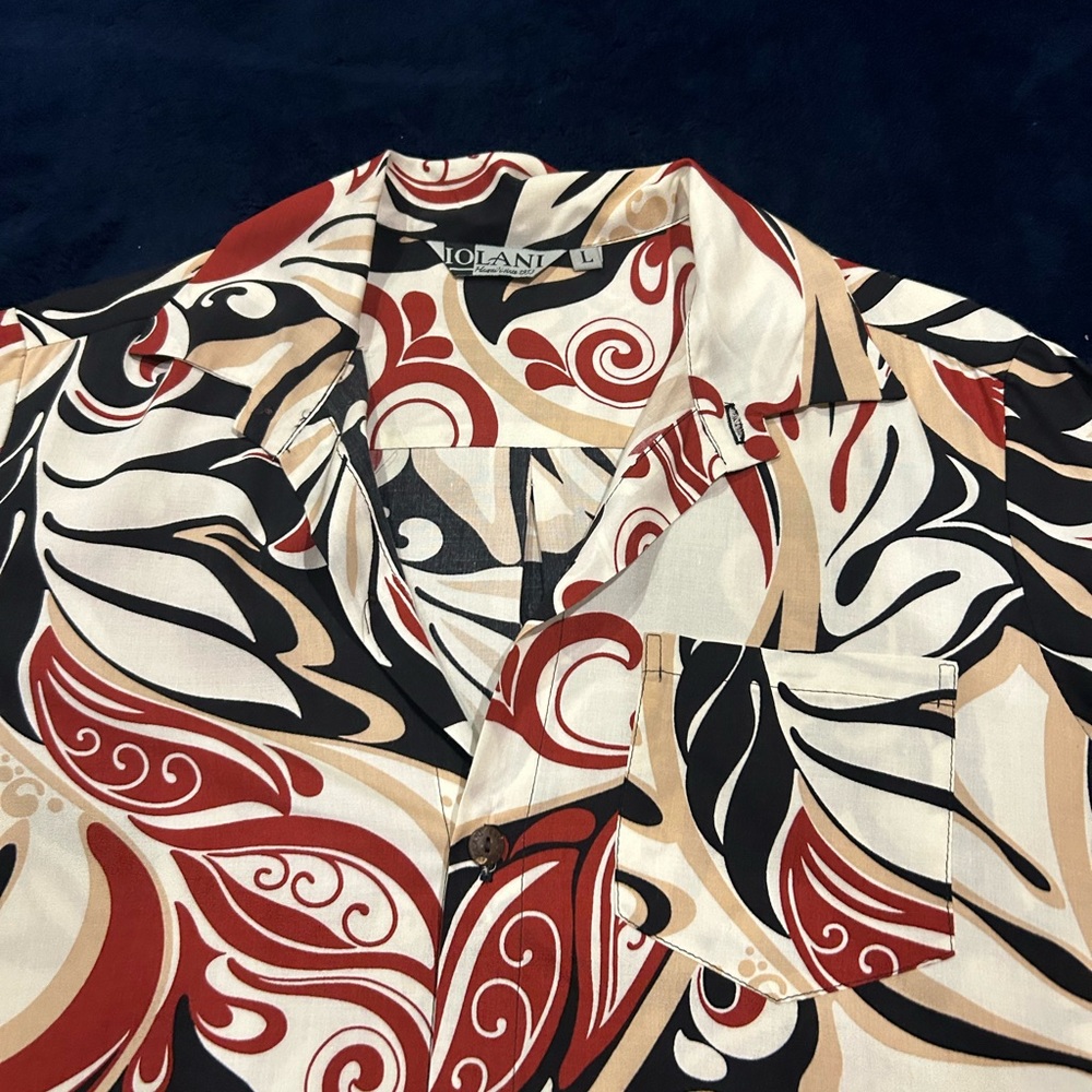 Youth boys Iolani Aloha Shirt Large